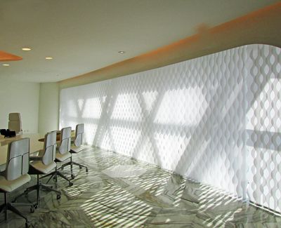 Vertikal-Lamellen, SG 2950, Multi Visio, Room shot "Al Bidda Tower", Doha, Qatar, Vertical Waves