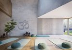 Curtain Systems, SG 3870, Yoga room, recessed curtain track Curtain Systems, SG 3870, Yoga room, recessed curtain track